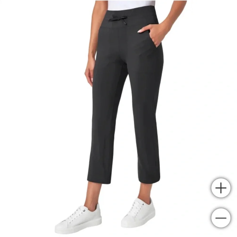 NWT Mondetta Womens High Rise Capri Black‎